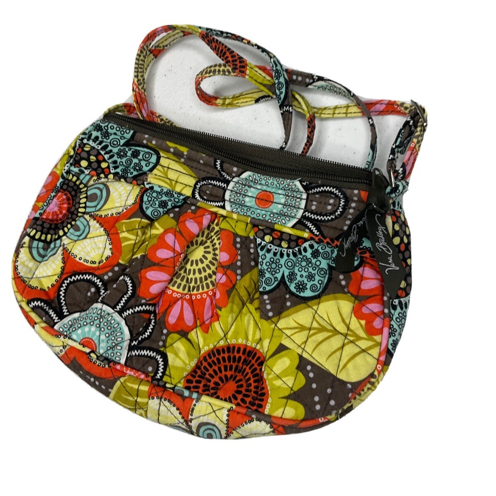 Vera Bradley Crossbody Purse Frannie Flower Shower Shoulder Bag Small Quilted